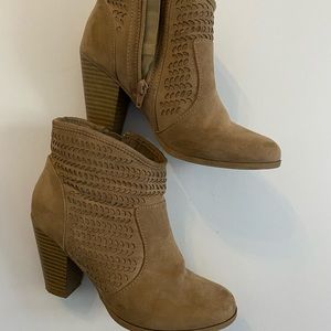 Taupe Suede Booties